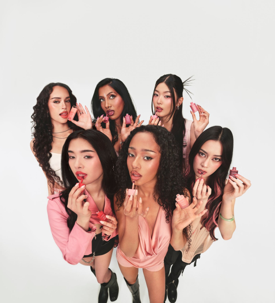 Image may contain Kim Sunghee Groupshot Person Adult Cosmetics Lipstick Face Head Photography Portrait and People